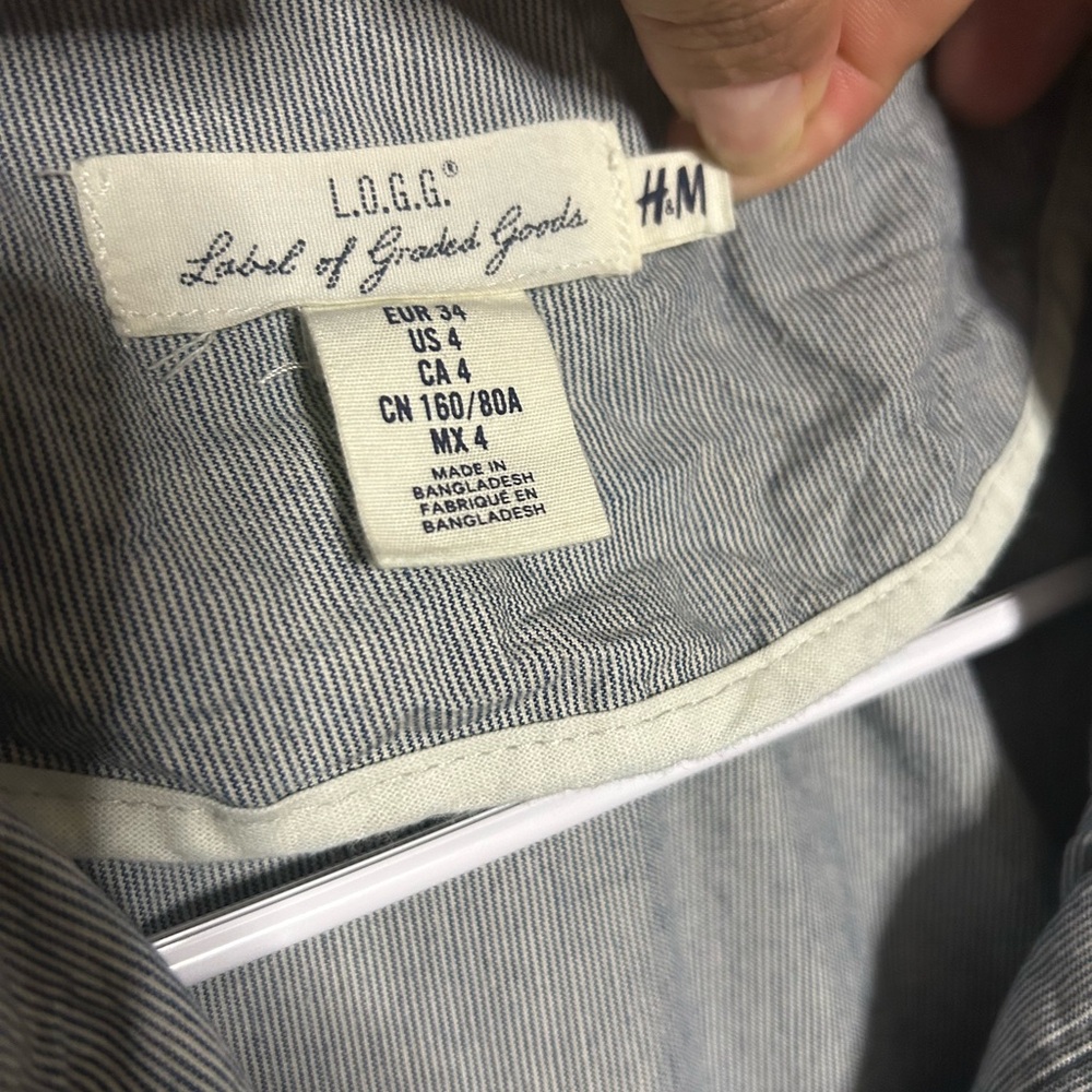 Label of Graded Goods by H&M Women’s Utility Jacket Casual Fit Size 4 Cotton - Picture 5 of 10